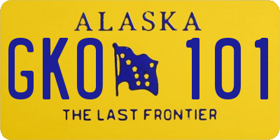 AK license plate GKO101