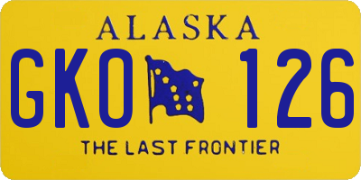 AK license plate GKO126
