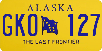 AK license plate GKO127
