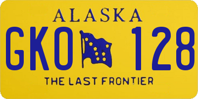 AK license plate GKO128