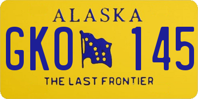 AK license plate GKO145