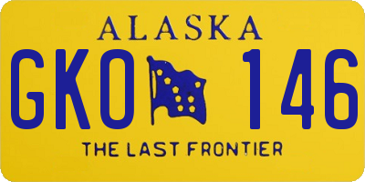 AK license plate GKO146