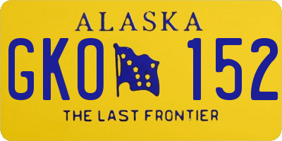 AK license plate GKO152