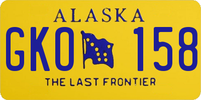AK license plate GKO158