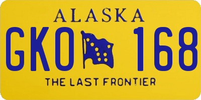 AK license plate GKO168