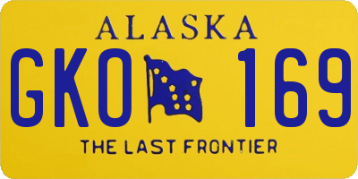 AK license plate GKO169