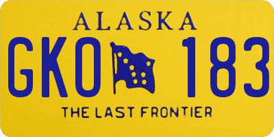 AK license plate GKO183