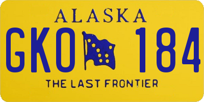 AK license plate GKO184