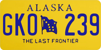 AK license plate GKO239