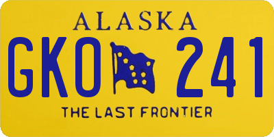 AK license plate GKO241