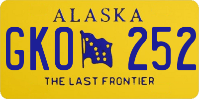 AK license plate GKO252