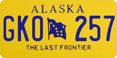 AK license plate GKO257