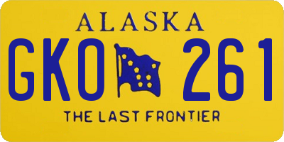 AK license plate GKO261