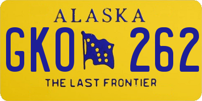 AK license plate GKO262