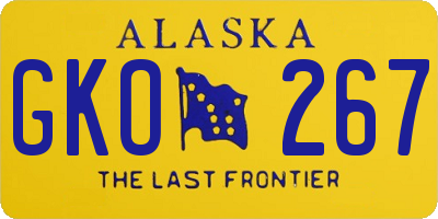 AK license plate GKO267