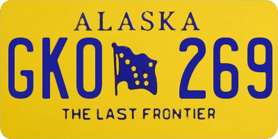 AK license plate GKO269
