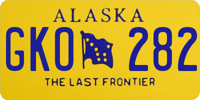 AK license plate GKO282