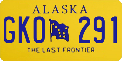 AK license plate GKO291