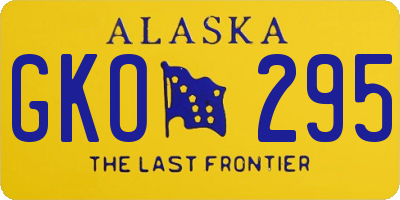 AK license plate GKO295