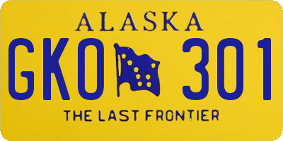 AK license plate GKO301