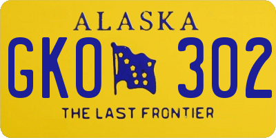 AK license plate GKO302