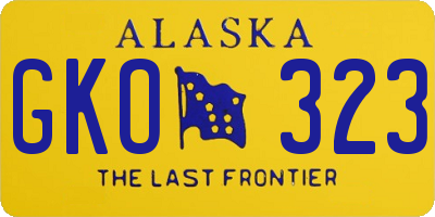 AK license plate GKO323