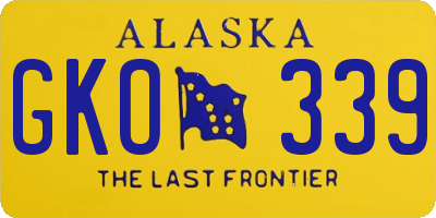 AK license plate GKO339