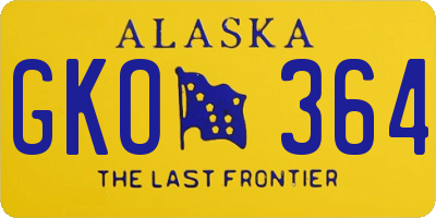 AK license plate GKO364