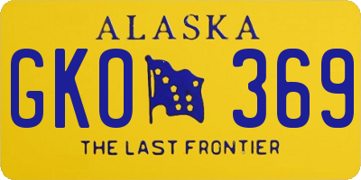 AK license plate GKO369