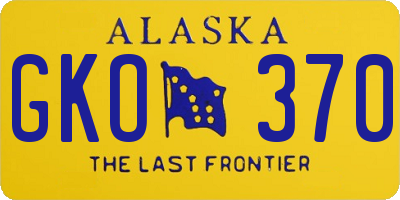 AK license plate GKO370