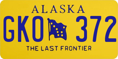 AK license plate GKO372