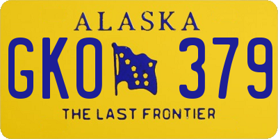 AK license plate GKO379