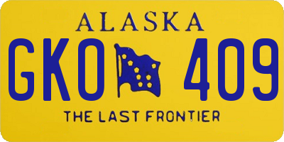 AK license plate GKO409