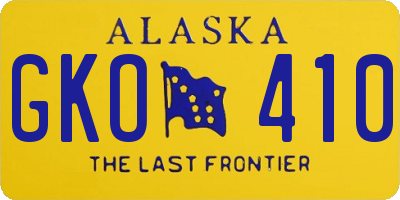 AK license plate GKO410