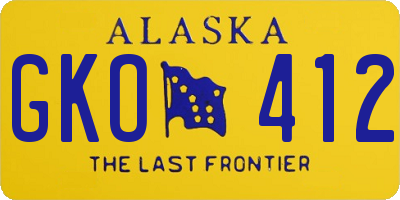 AK license plate GKO412