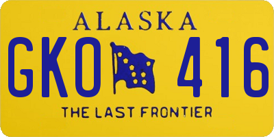 AK license plate GKO416