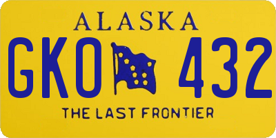 AK license plate GKO432