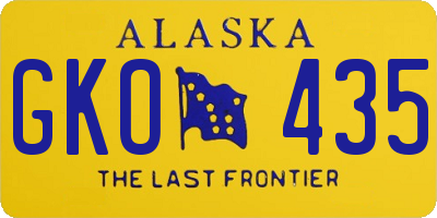 AK license plate GKO435