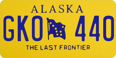 AK license plate GKO440