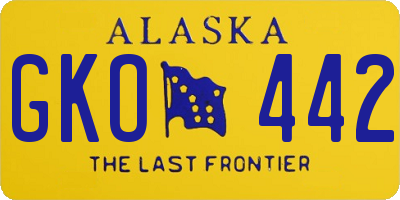 AK license plate GKO442