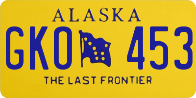 AK license plate GKO453