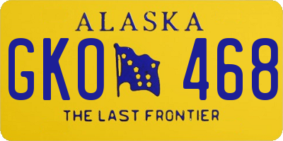 AK license plate GKO468