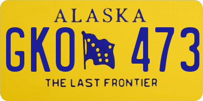 AK license plate GKO473
