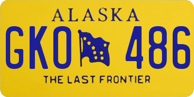 AK license plate GKO486