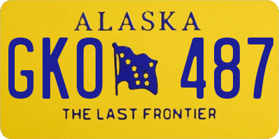 AK license plate GKO487