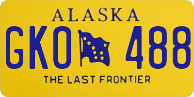 AK license plate GKO488