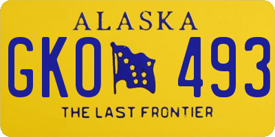 AK license plate GKO493