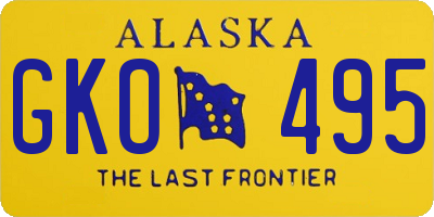 AK license plate GKO495
