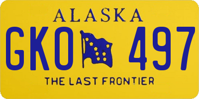 AK license plate GKO497