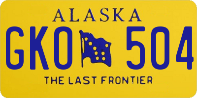 AK license plate GKO504